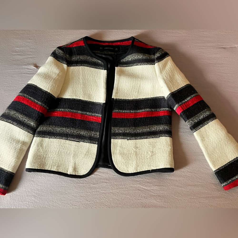 Striped Black and Red Women's Sweater